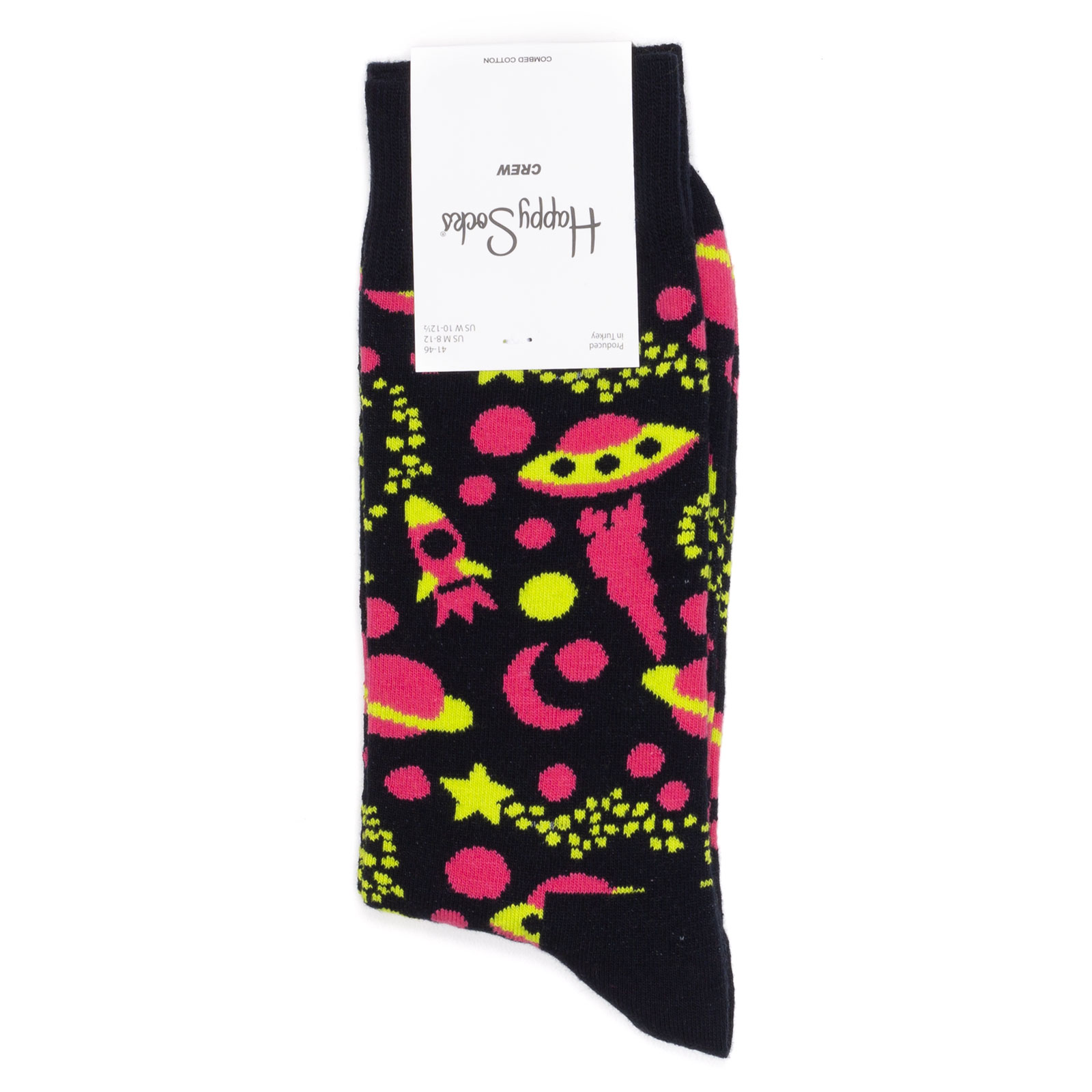 

Носки унисекс Happy Socks Happy-Socks-Into-Space разноцветные, Черный;розовый;зеленый, Happy-Socks-Into-Space
