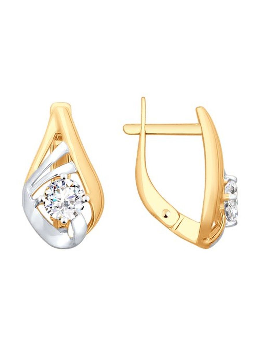

Серьги из золота TEO MAORI 8027976-4, фианит, 8027976-4