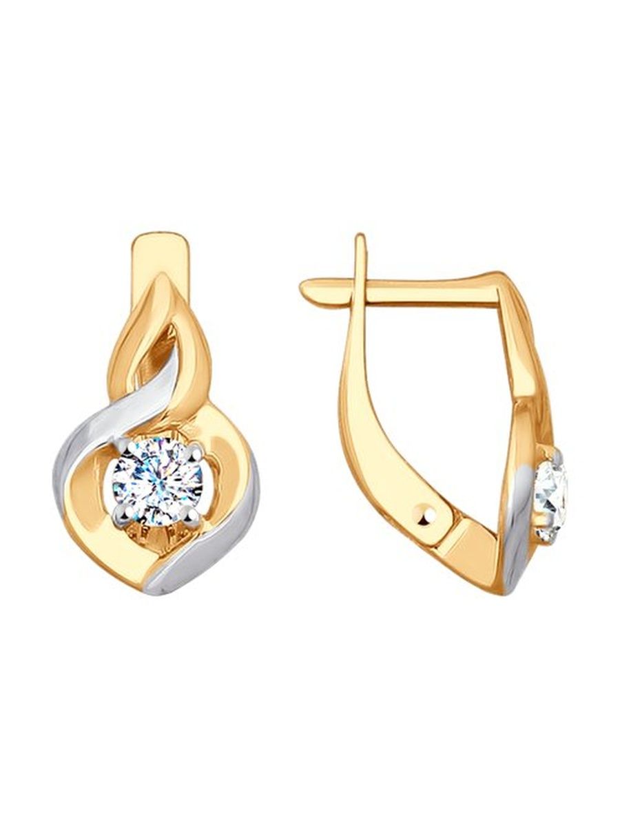 

Серьги из золота TEO MAORI 8028063-4, фианит, 8028063-4