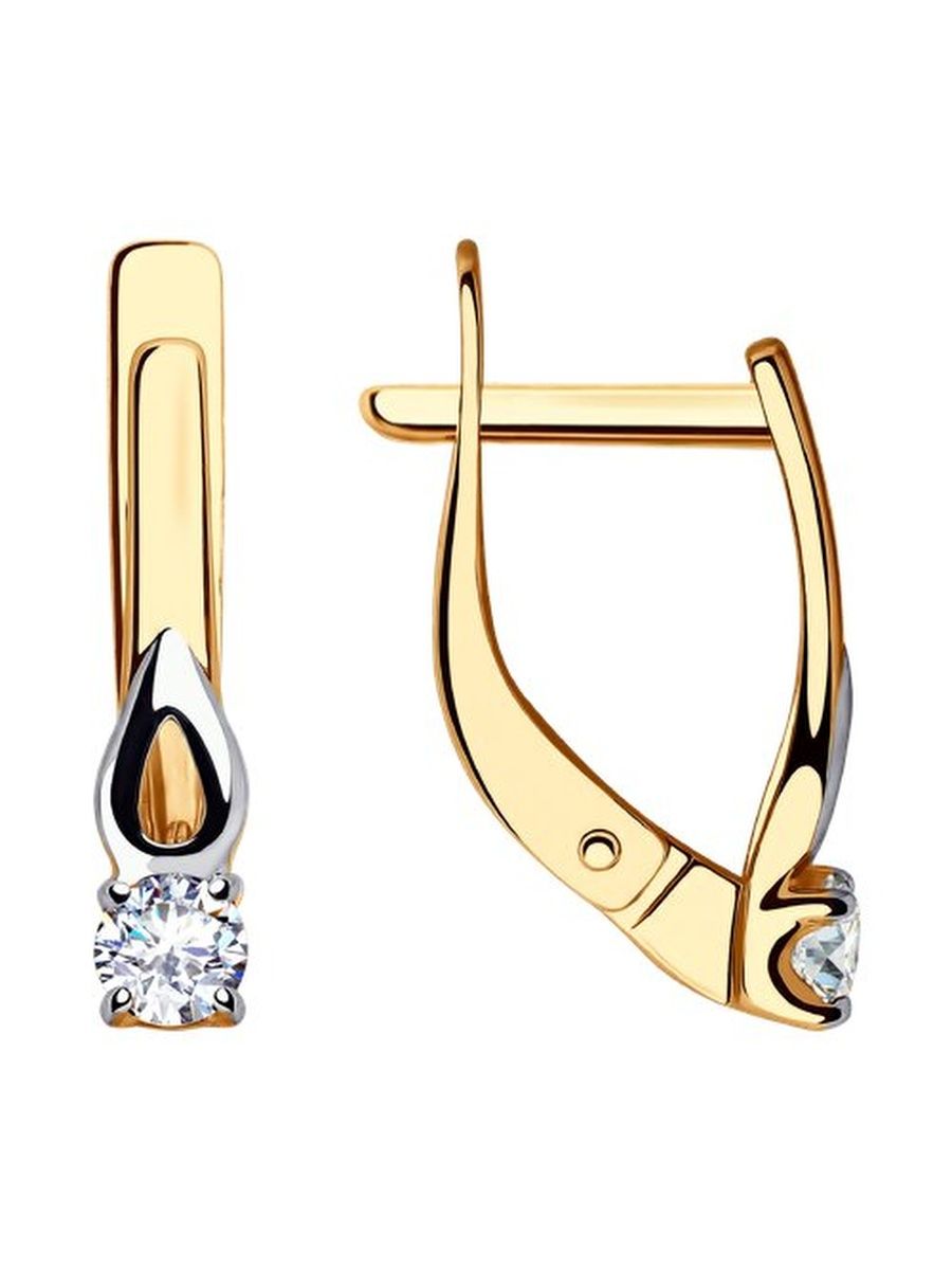 

Серьги из золота TEO MAORI 8028113-4, фианит, 8028113-4