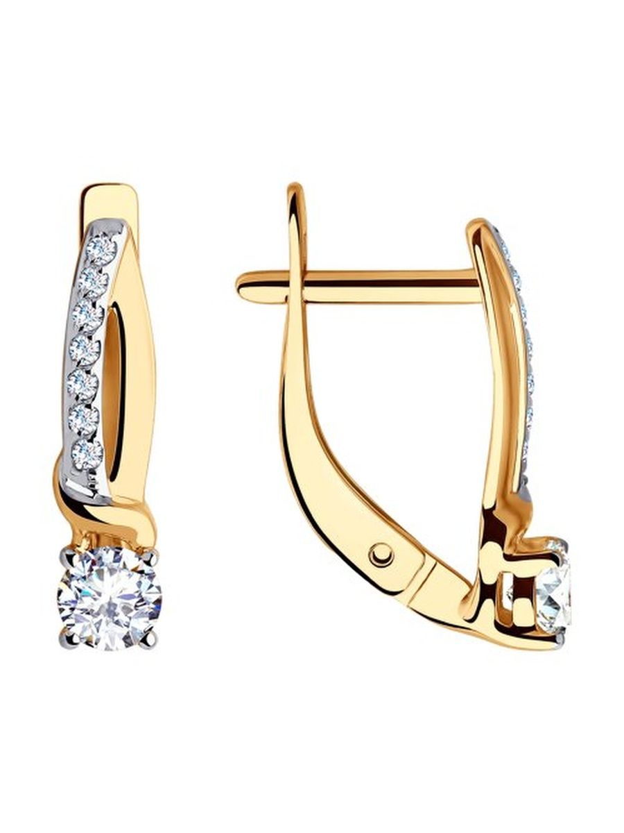 

Серьги из золота TEO MAORI 8028197-4, фианит, 8028197-4