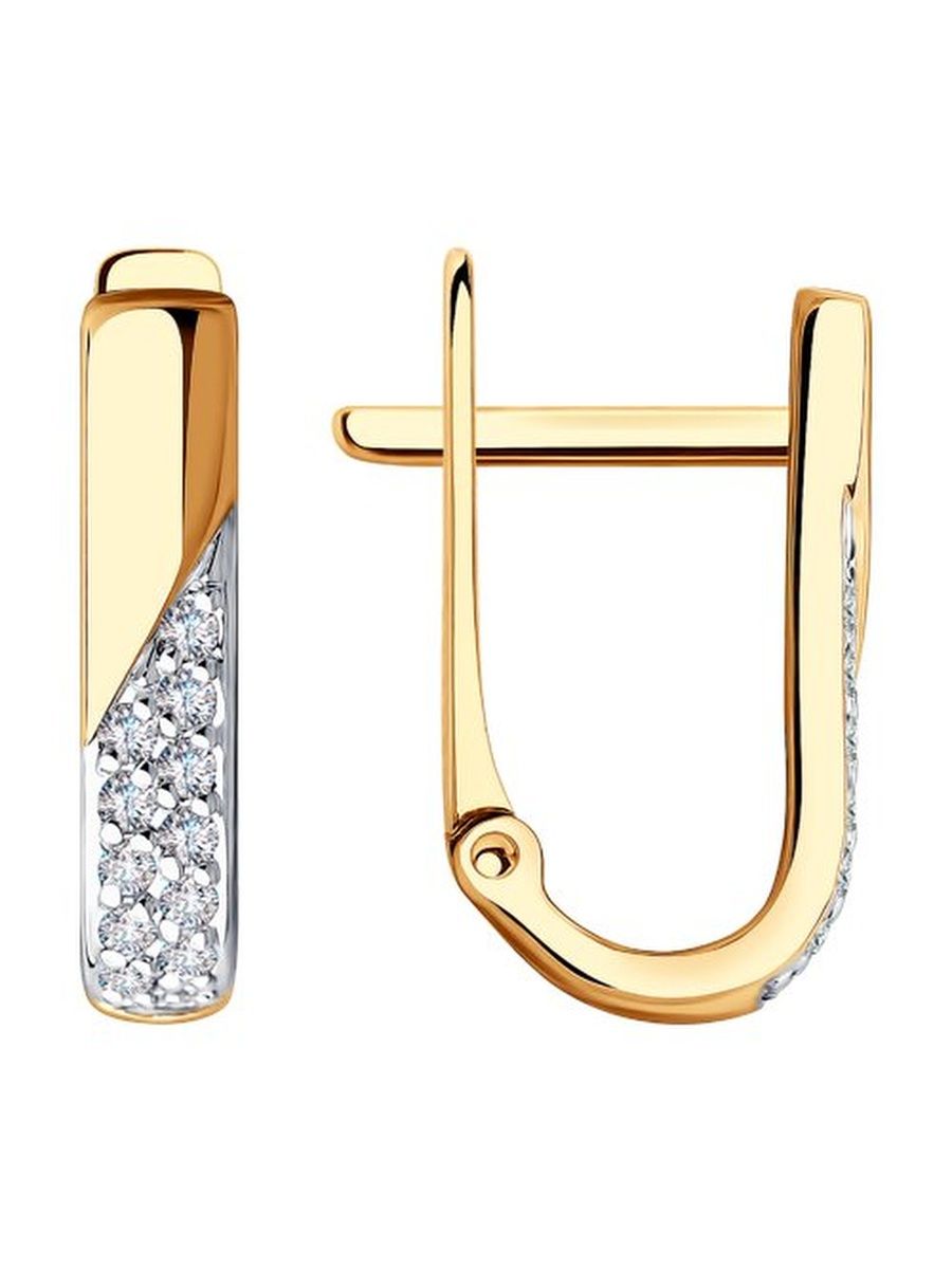 

Серьги из золота TEO MAORI 8028573-4, фианит, 8028573-4