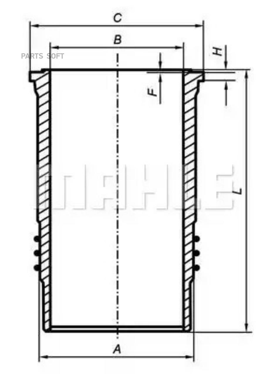 Гильза Volvo Truck Fh/Fm Mahle/Knecht арт. 037WN4801