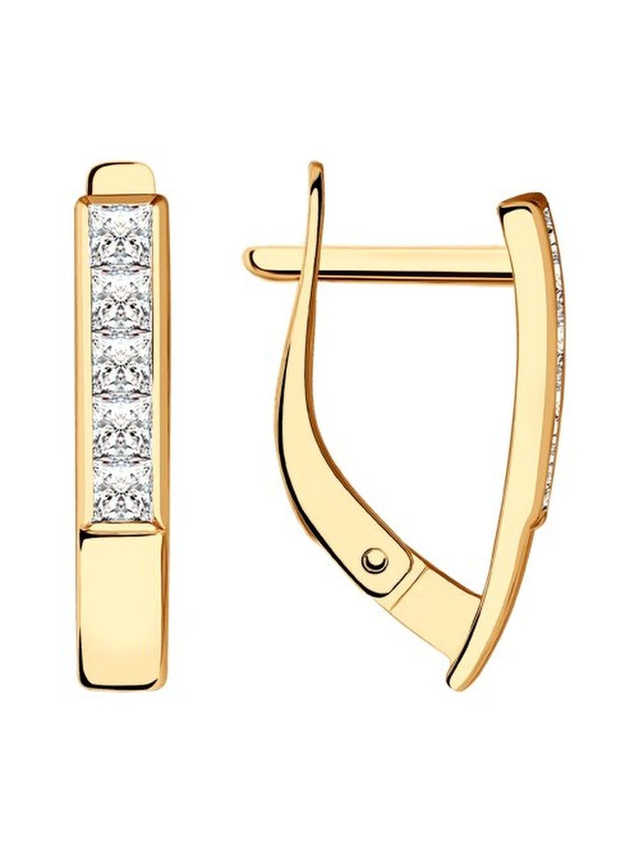 

Серьги из золота TEO MAORI 8028756-4, фианит, 8028756-4