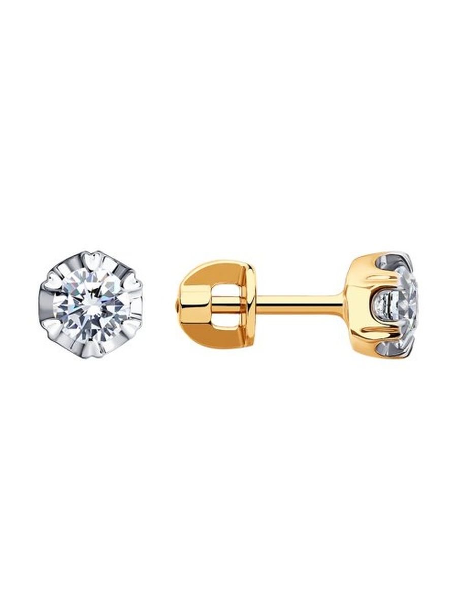 

Серьги из золота TEO MAORI 8029446-4, фианит, 8029446-4
