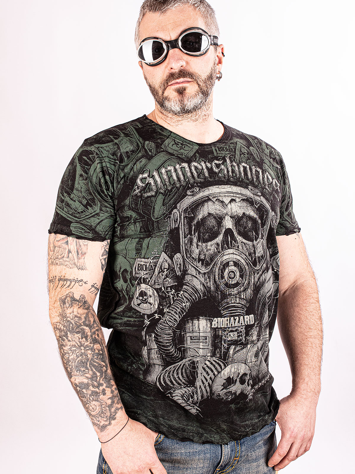 

Футболка мужская SINNER's BONES SB-TS2416 черная M, Черный, SB-TS2416