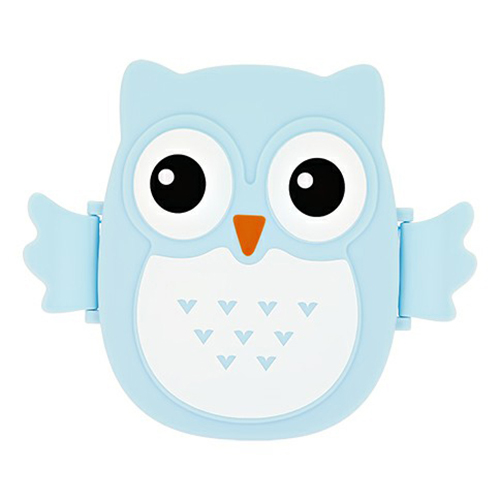 фото Ланч-бокс fun owl 16 см голубой