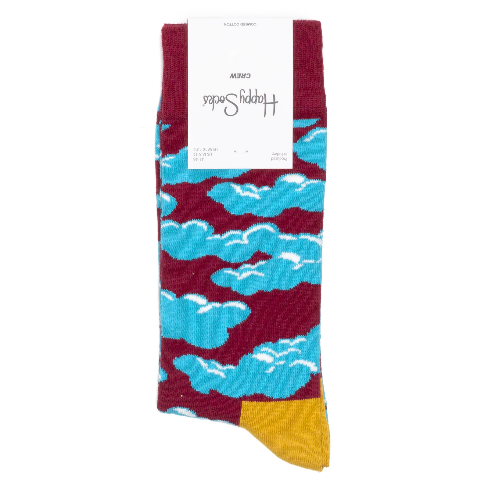 

Носки унисекс Happy Socks Happy-Socks-Under-The-Clouds красный/синий/желтый 36-40, Happy-Socks-Under-The-Clouds