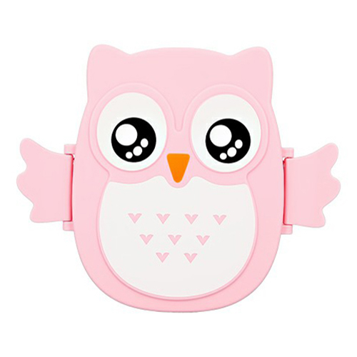 фото Ланч-бокс fun owl pink 16 см