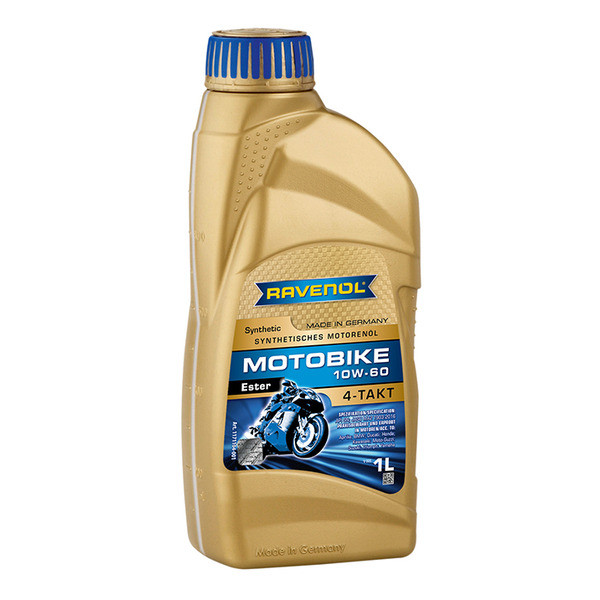 

Моторное масло 4-х тактное Ravenol Motobike 4-T Ester 10W-60 1 л