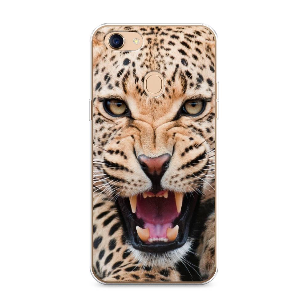 

Чехол для Oppo F5 "Леопард 3d", Бежевый;черный, 250250-6
