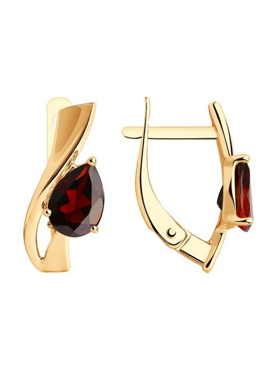 

Серьги из золота TEO MAORI 837727460, гранат, 837727460