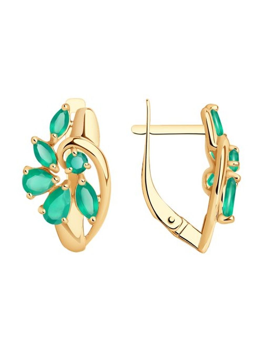 

Серьги из золота TEO MAORI 837727559, агат, 837727559