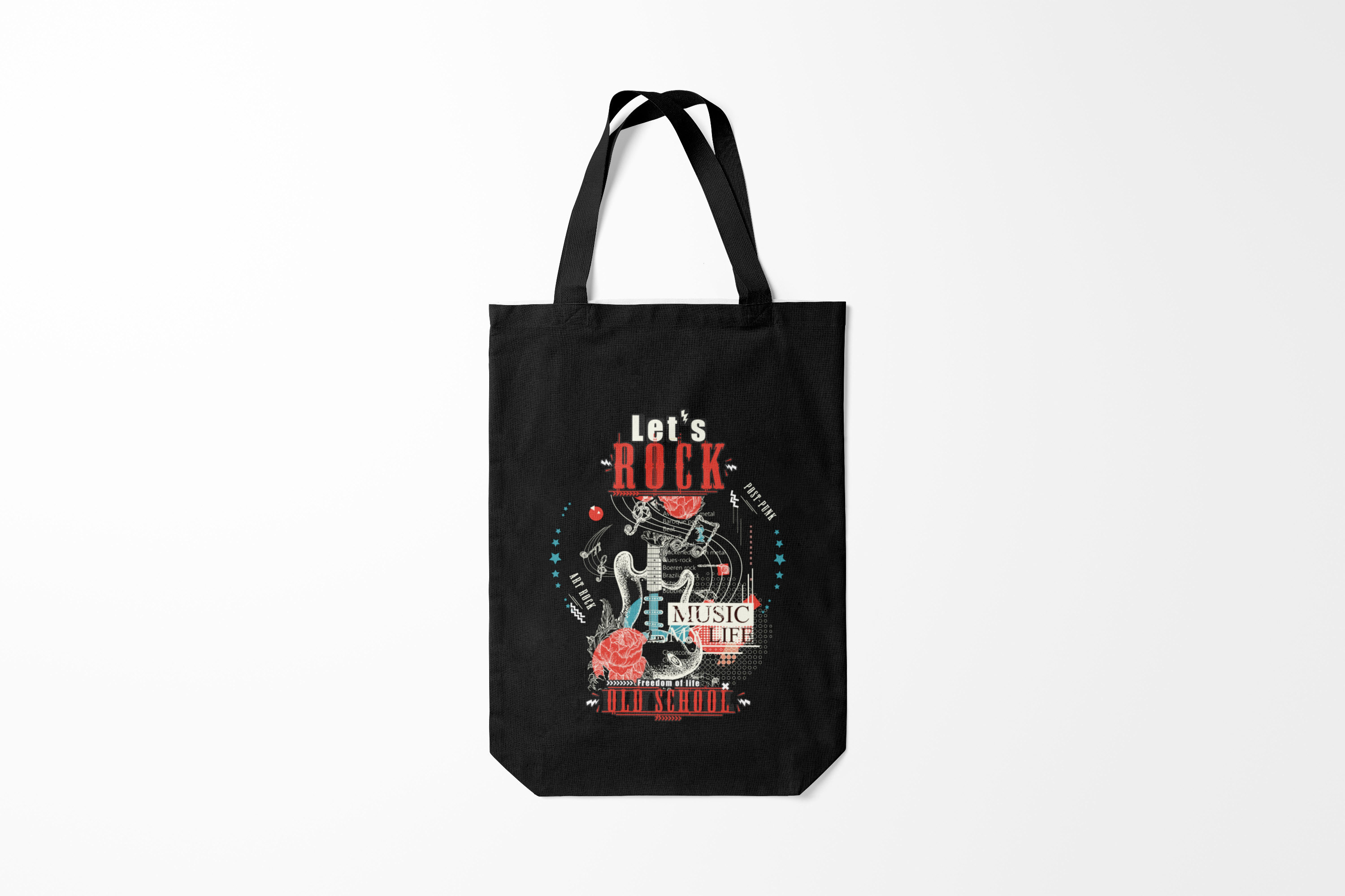 

Сумка шoппер унисекс Burnettie Разный Lets Rock, черный, Разный Lets Rock