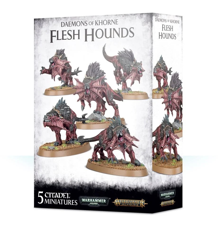 

Миниатюры для игры Games Workshop Warhammer Age of Sigmar Daemons of Khorne Flesh Hounds