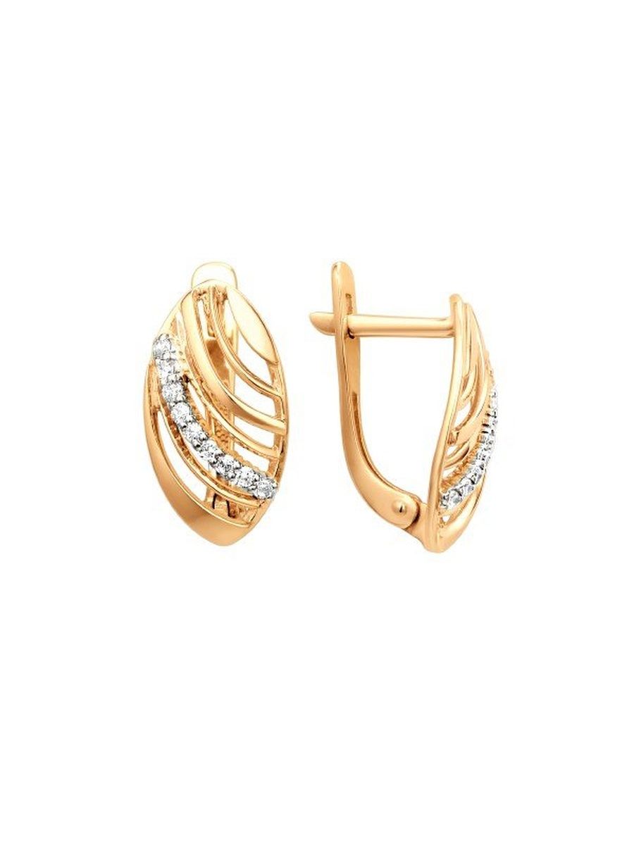 

Серьги из золота TEO MAORI 8001812-5102, фианит, 8001812-5102