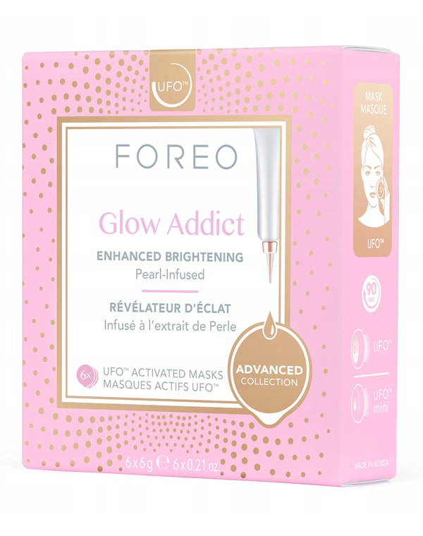 

Улучшенная осветляющая маска для лица Foreo Glow Addict Mask 6 шт х 6 г, Улучшенная осветляющая маска для лица Glow Addict Mask, Foreo, 6 шт х 6 г