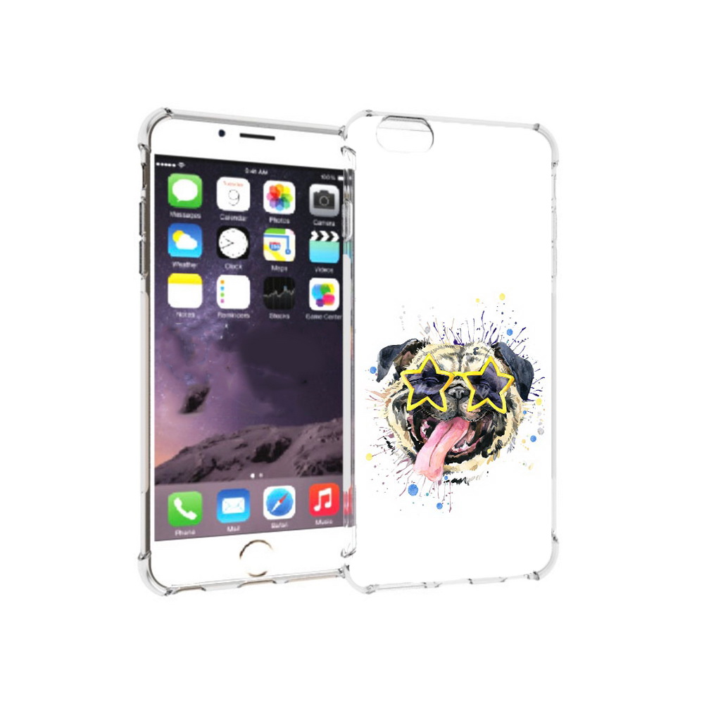 

Чехол MyPads Tocco для Apple iPhone 6 Plus мопс боксер, Прозрачный, Tocco