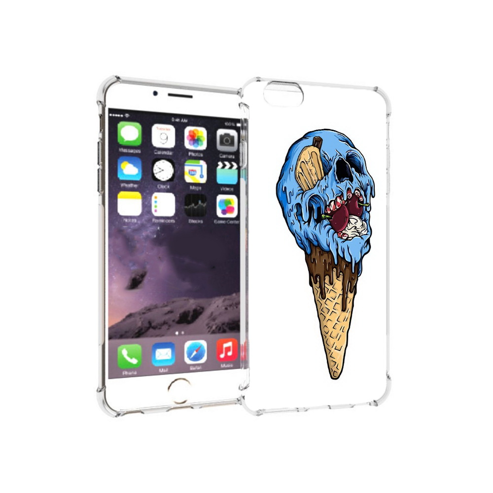 

Чехол MyPads Tocco для Apple iPhone 6 Plus мороженное череп, Прозрачный, Tocco