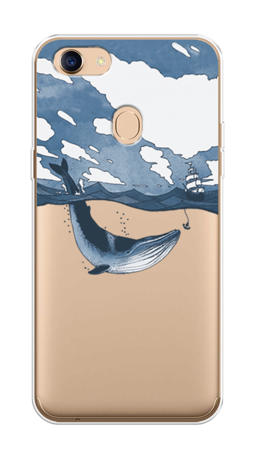

Чехол на Oppo F5 "Большой кит", Синий, 250250-1