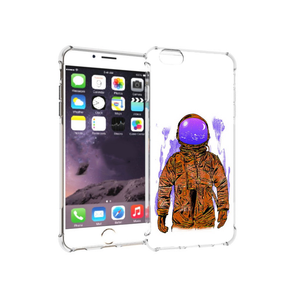 

Чехол MyPads Tocco для Apple iPhone 6 Plus нарисованный мужчина в скафандре, Прозрачный, Tocco