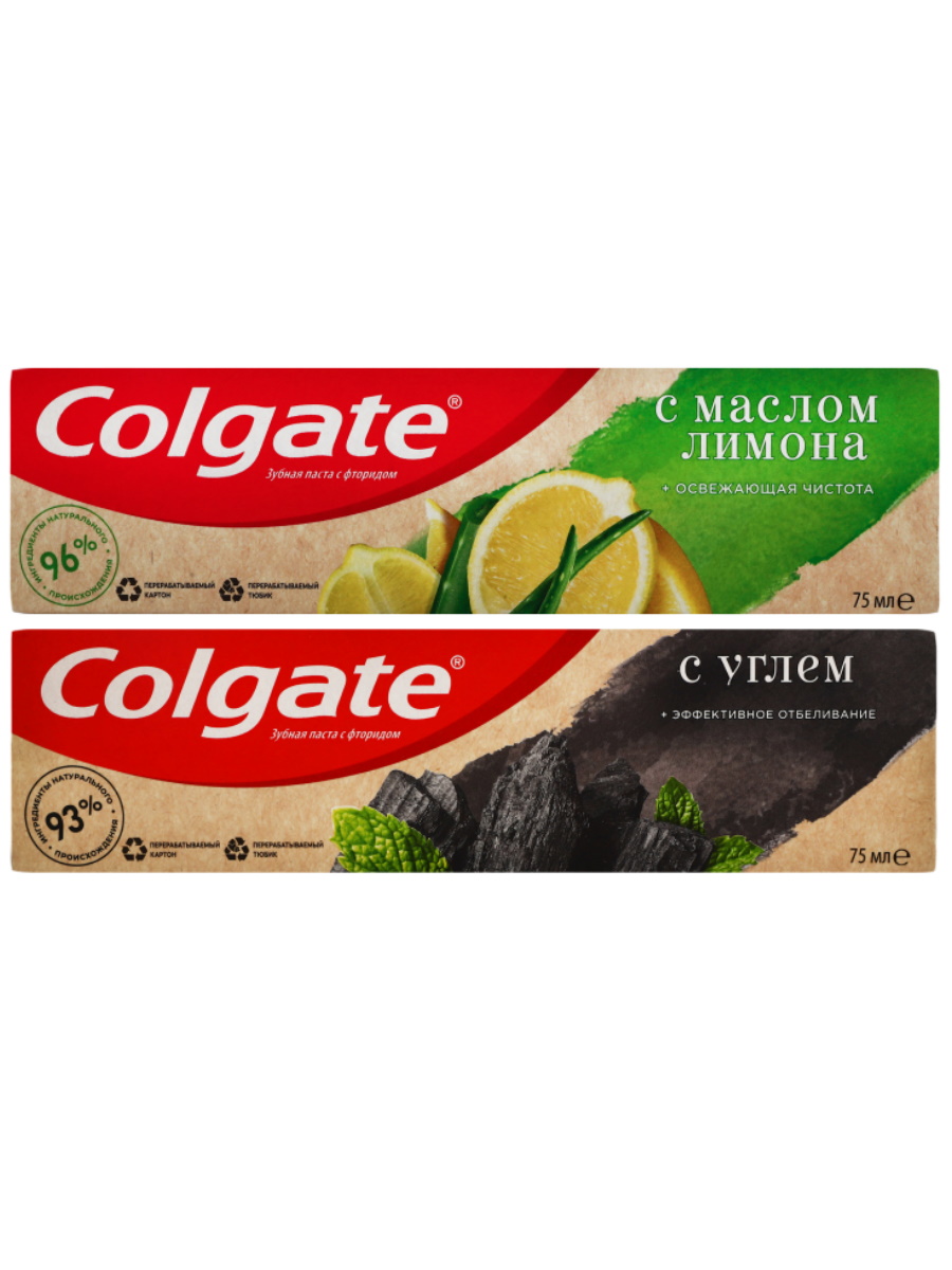 

Набор зубных паст Colgate NATURALS Освежающ. чистота Масло Лимона, Эффективн. отбеливание, Набор зубных паст