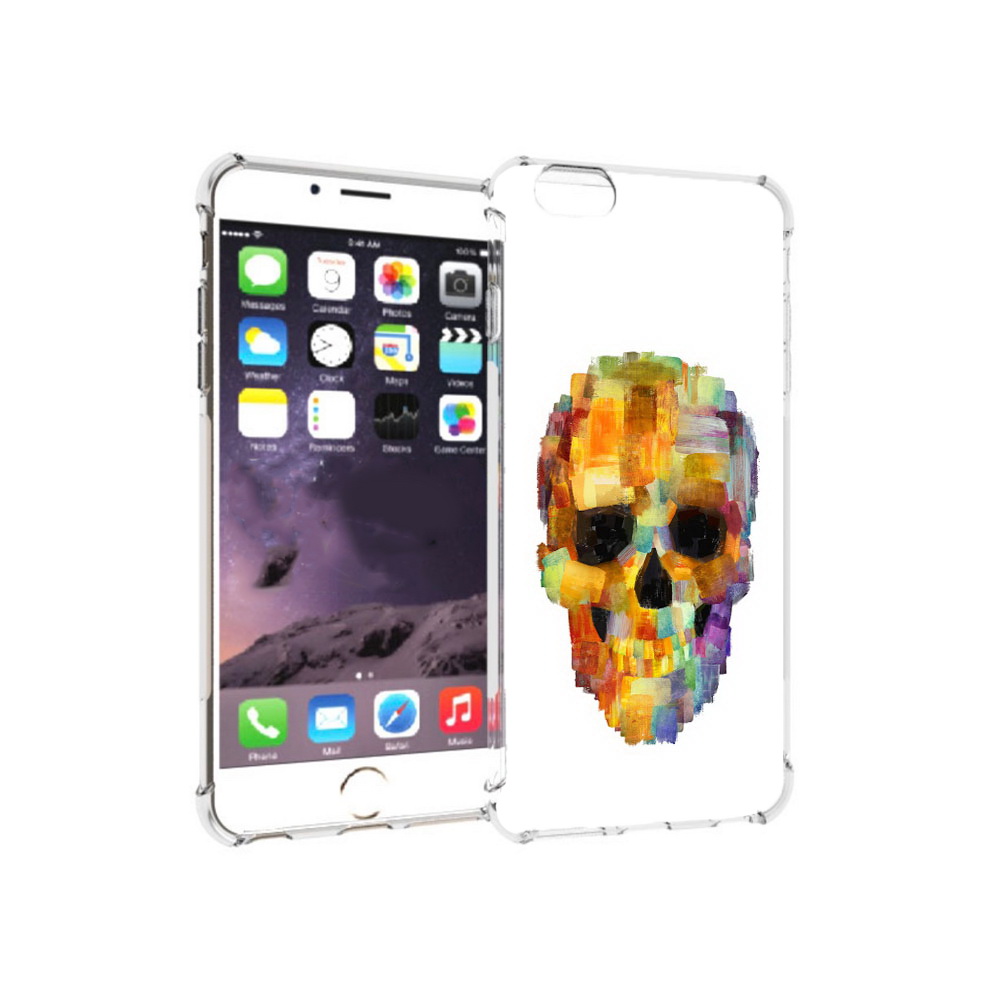 

Чехол MyPads Tocco для Apple iPhone 6 Plus нарисованный череп, Прозрачный, Tocco