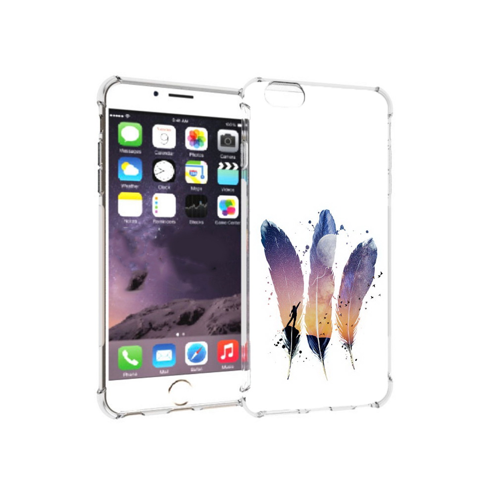 

Чехол MyPads Tocco для Apple iPhone 6 Plus небесные перья, Прозрачный, Tocco