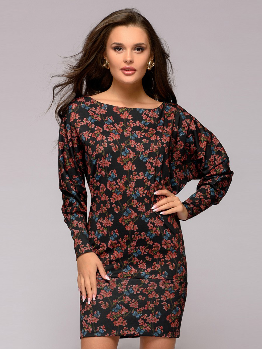 

Платье женское 1001dress DM00098 черное 44, DM00098