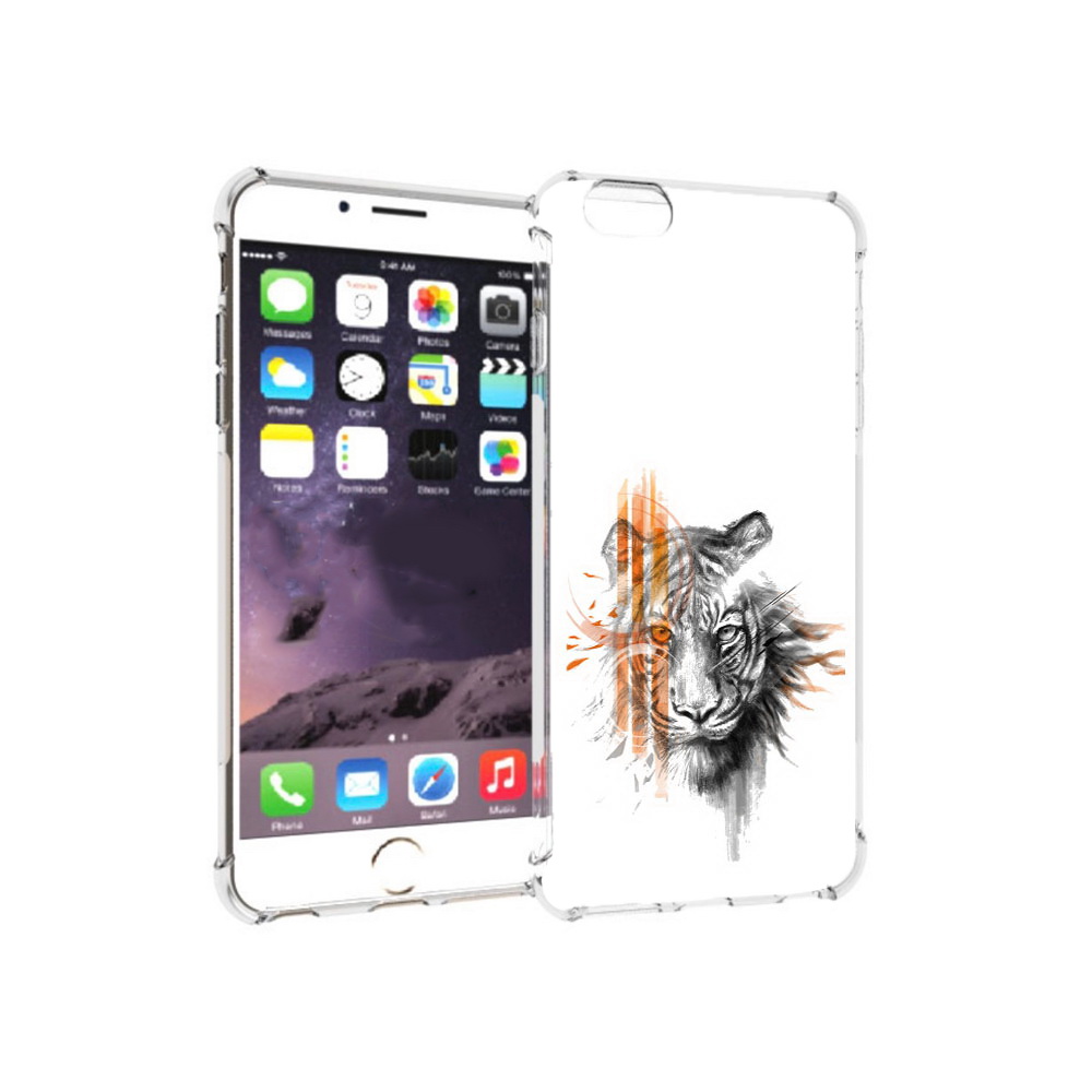 

Чехол MyPads Tocco для Apple iPhone 6 Plus огненный тигр, Прозрачный, Tocco