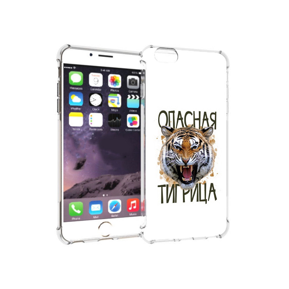 

Чехол MyPads Tocco для Apple iPhone 6 Plus опасная тигрица, Прозрачный, Tocco