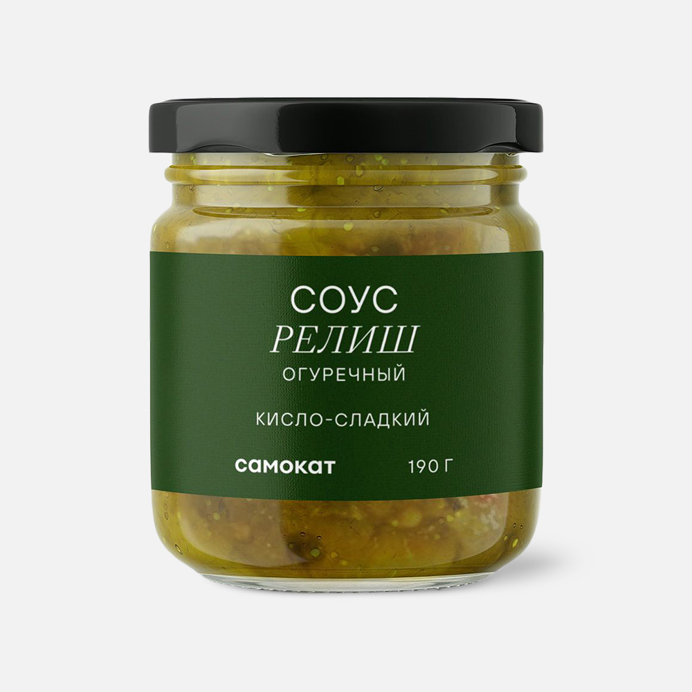 Огуречный соус релиш Самокат кисло-сладкий 190 г 169₽