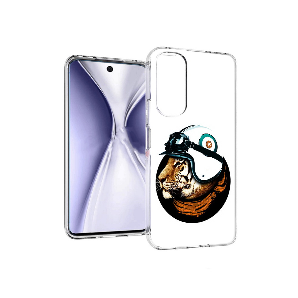 

Чехол MyPads Tocco для Huawei Honor X20 Тигр в шлеме, Прозрачный, Tocco