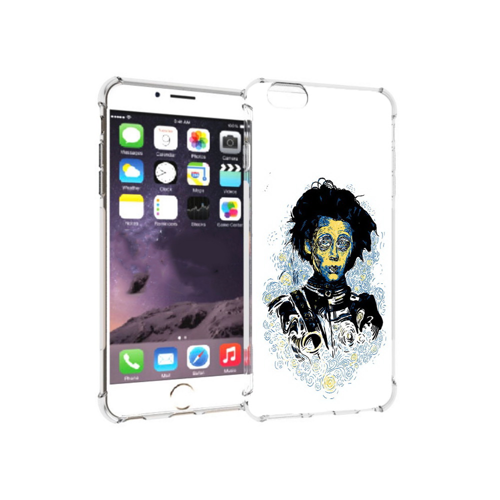 

Чехол MyPads Tocco для Apple iPhone 6 Plus парень черно-белый абстракция, Прозрачный, Tocco