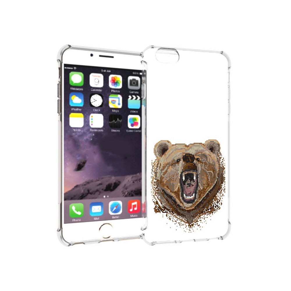

Чехол MyPads Tocco для Apple iPhone 6 Plus пиксельный медведь, Прозрачный, Tocco