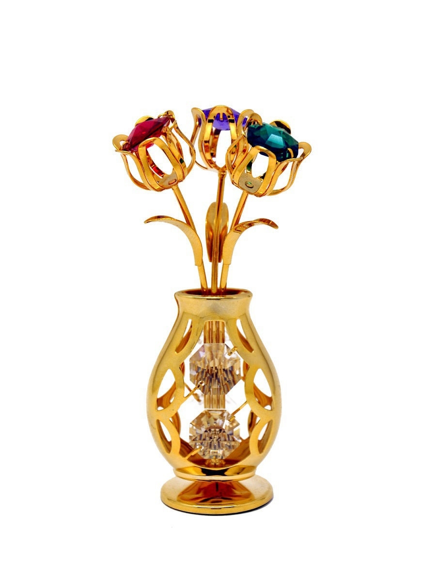 

Фигурка с цветами CRYSTOCRAFT 212-001-GM2 золотистый, 212-001-GM2