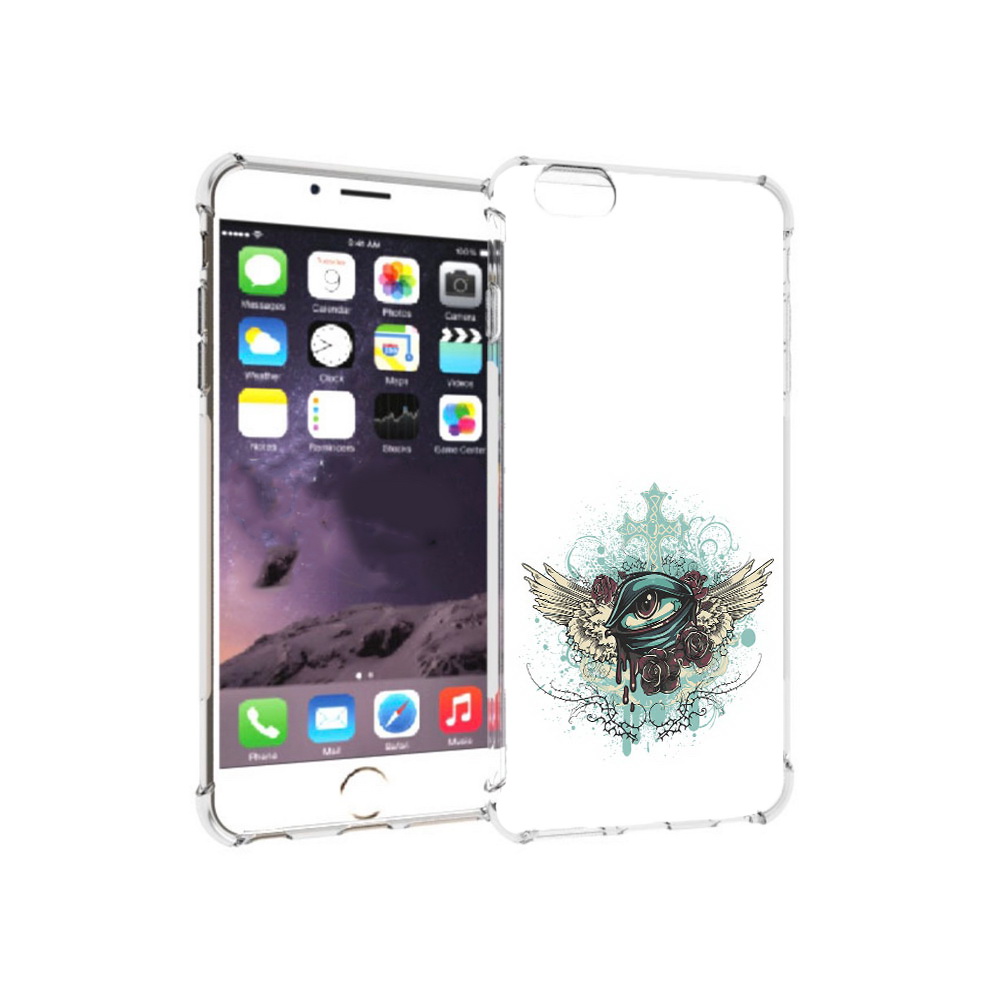 

Чехол MyPads Tocco для Apple iPhone 6 Plus плачущий глаз с крыльями, Прозрачный, Tocco