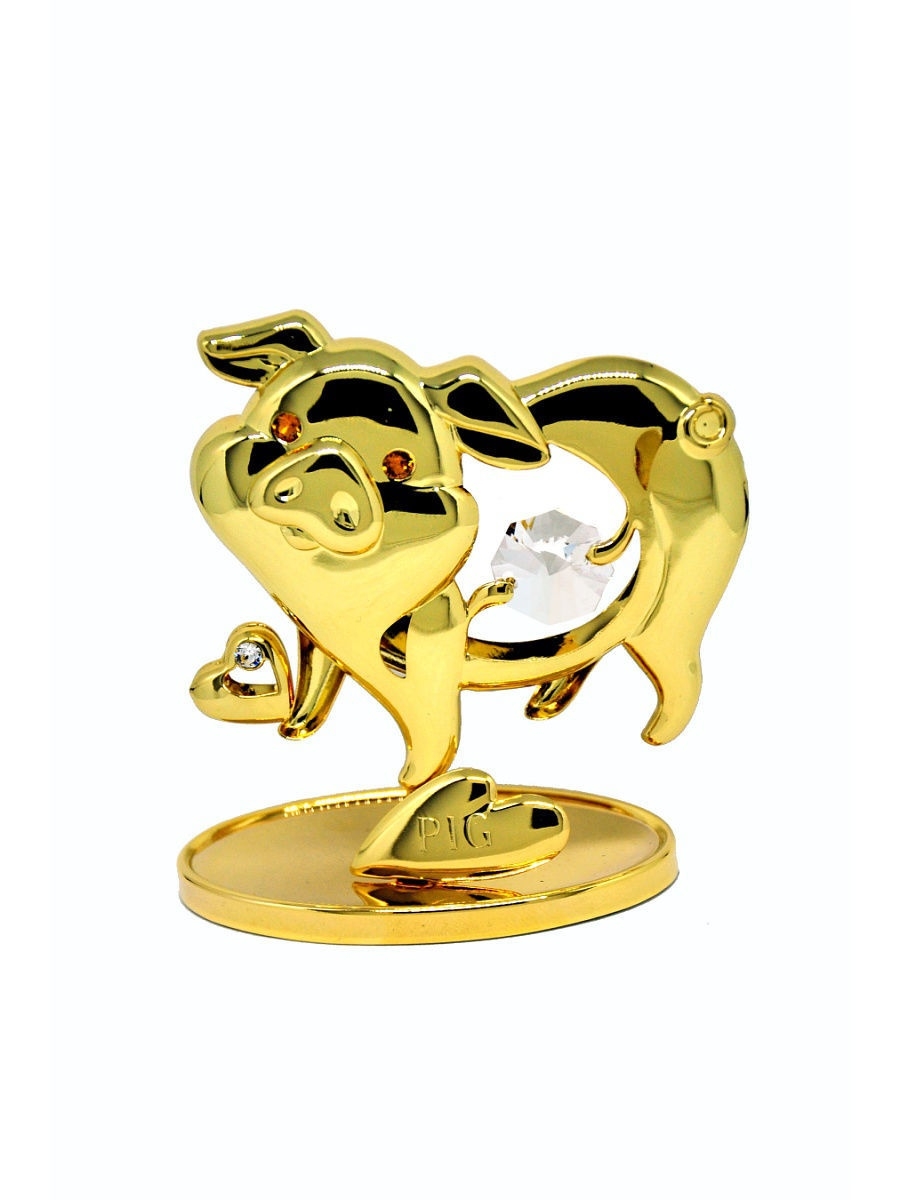 

Фигурка Свинья CRYSTOCRAFT 351-001-GCL золотистый, 351-001-GCL