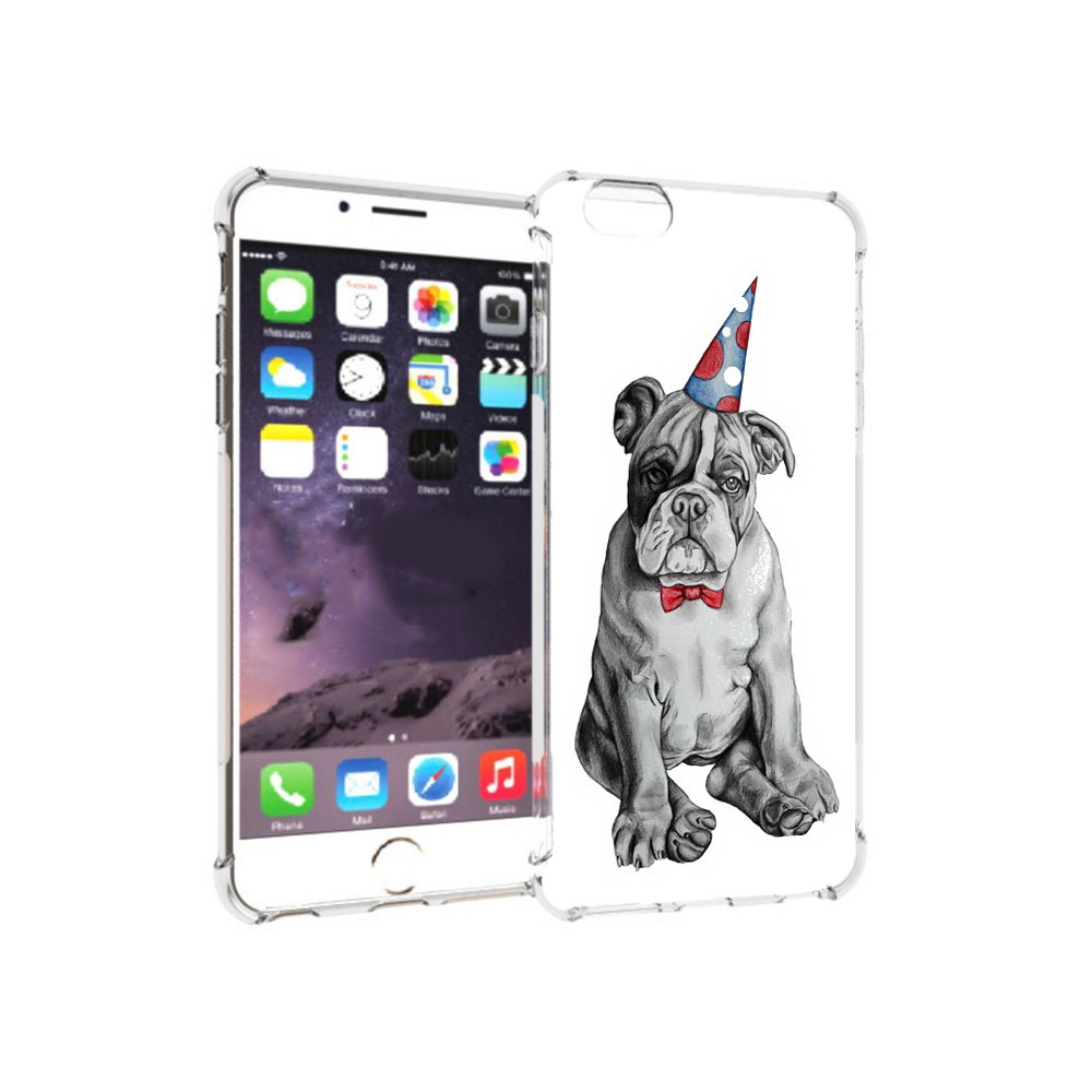 

Чехол MyPads Tocco для Apple iPhone 6 Plus праздничный щенок, Прозрачный, Tocco