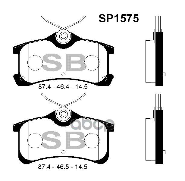 

Тормозные колодки Sangsin brake задние sp1575