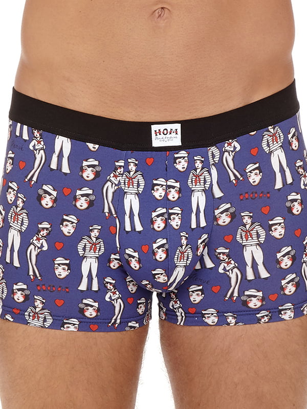 

Трусы мужские Hom 40c2241cP0RA синие XL, 40c2241cP0RA