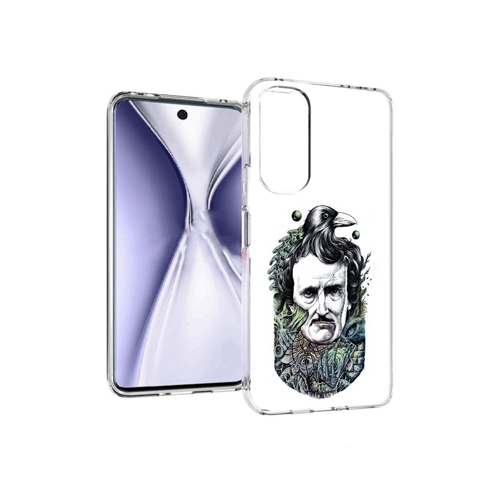 

Чехол MyPads Tocco для Huawei Honor X20 Эдгар Аллан с вороном, Прозрачный, Tocco