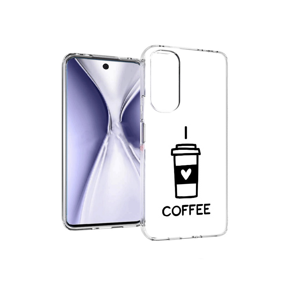 

Чехол MyPads Tocco для Huawei Honor X20 Я люблю кофе, Прозрачный, Tocco