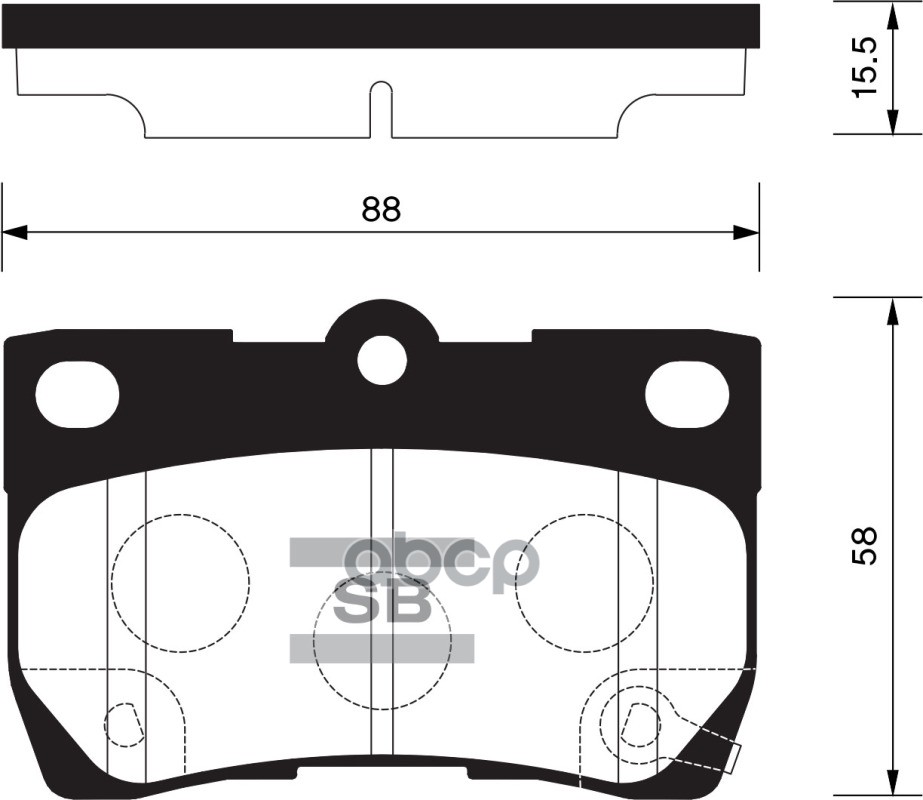 

Колодки тормозные LEXUS GS 3.0-4.6 05-/IS 2.2-2.5 05- задние SP2083