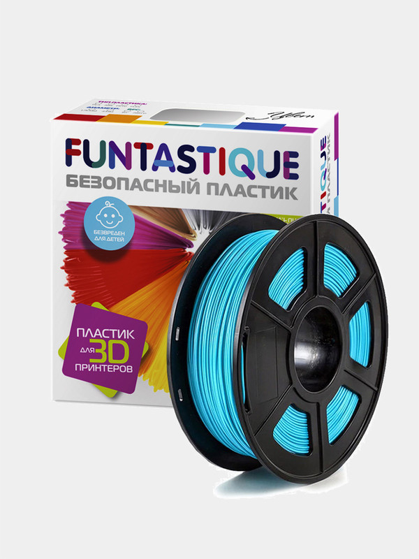 

Пластик в катушке Funtastique PETG,1.75 мм,1 кг, цвет Blue луна