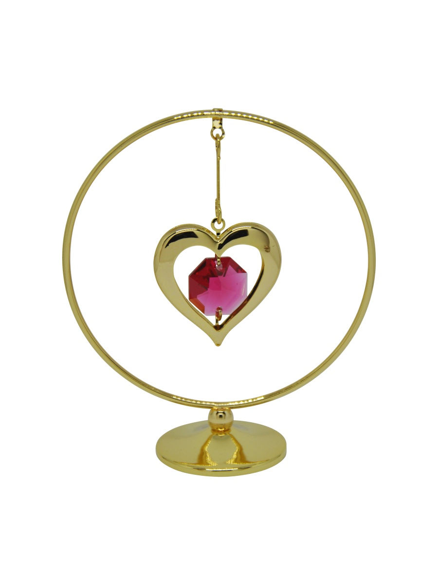 

Фигурка сердце в кольце CRYSTOCRAFT 290-105-GRE золотистый, 290-105-GRE