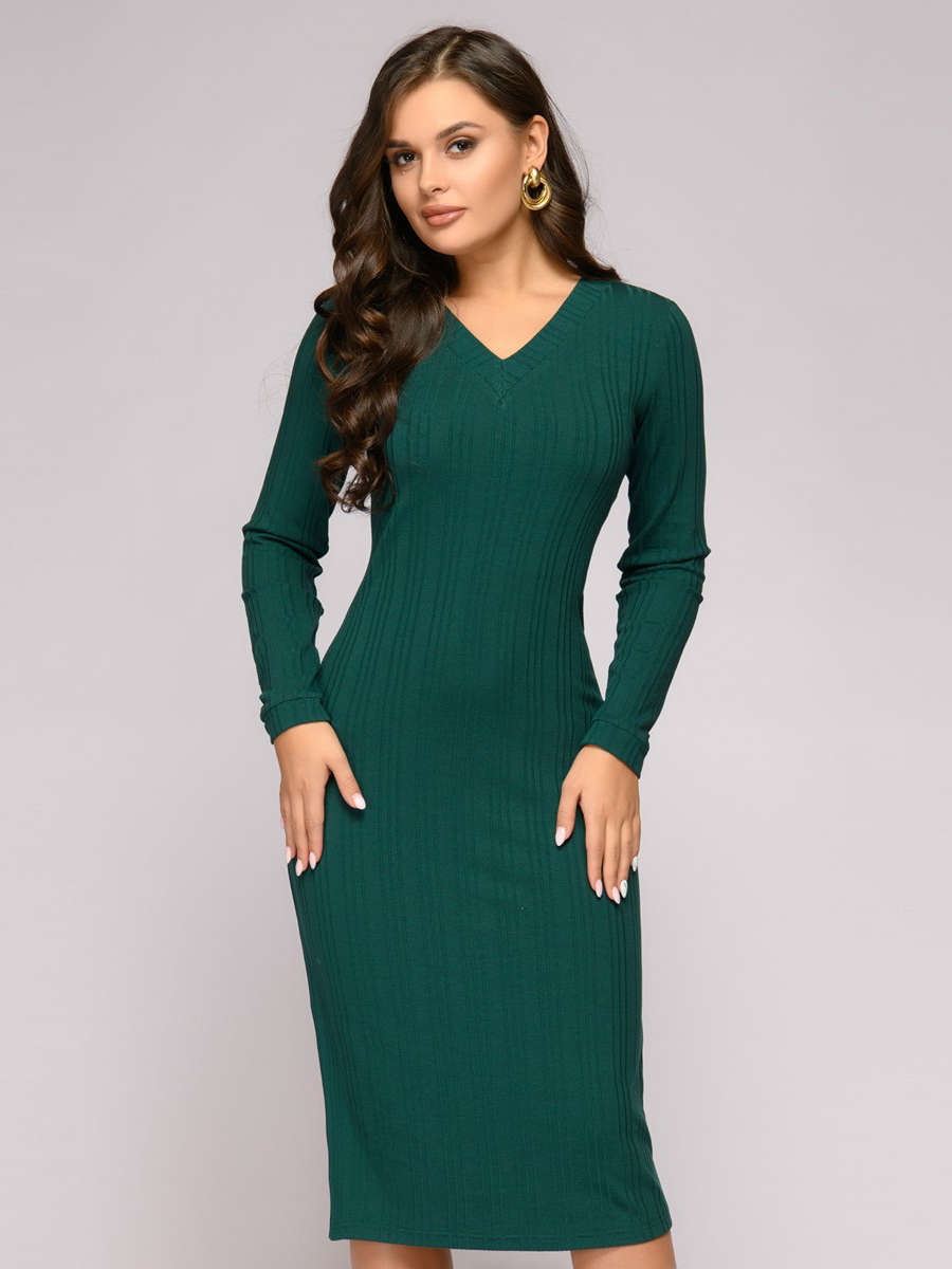 

Платье женское 1001dress DM00889 зеленое 42, DM00889