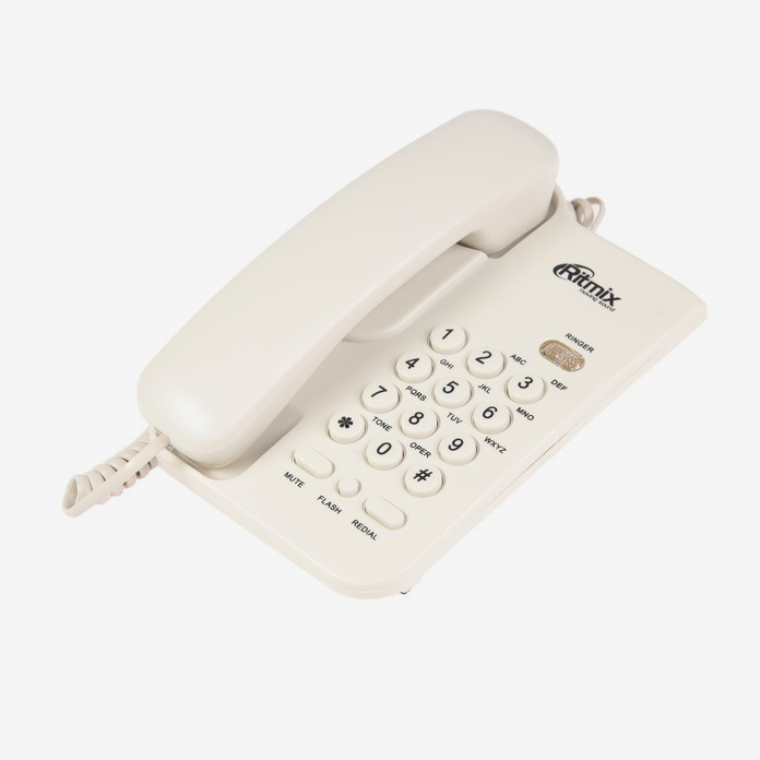 

Проводной телефон Ritmix RT-311, повтор, отключение микрофона, индикация, белый