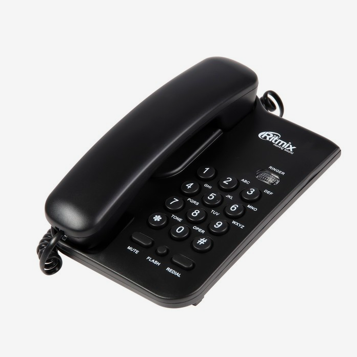 

Проводной телефон Ritmix RT-311, повтор, отключение микрофона, индикация, черный