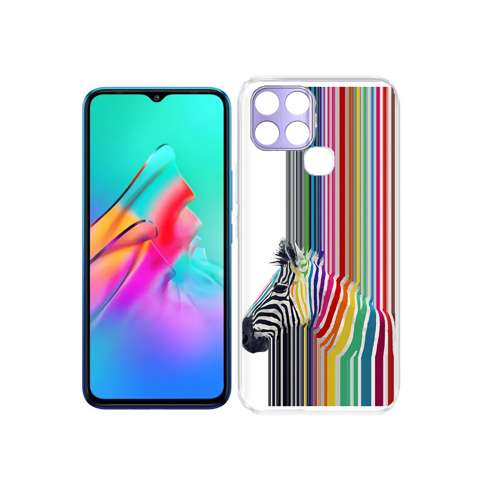 

Чехол MyPads Tocco для Infinix Smart 6 радужная зебра, Прозрачный, Tocco